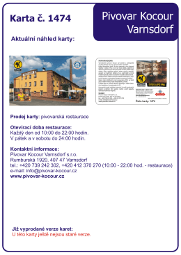 1474 Pivovar Kocour Varnsdorf