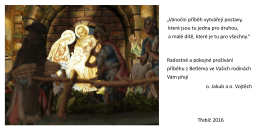Vánoční přání o. Jakuba a o. Vojtěcha