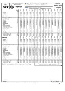 linka 377 - Kostelec nad Labem