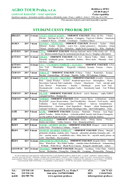 AGRO TOUR Praha, sro