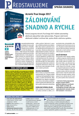 Z&aacute;lohov&aacute;n&iacute; snadno a rychle