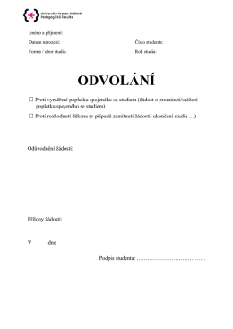 ODVOLÁNÍ