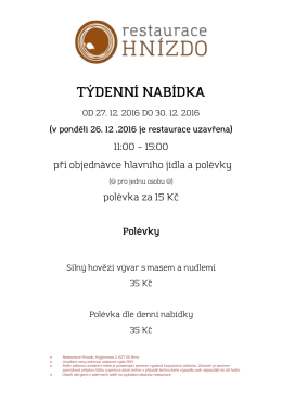 Menu - BRuNO family park