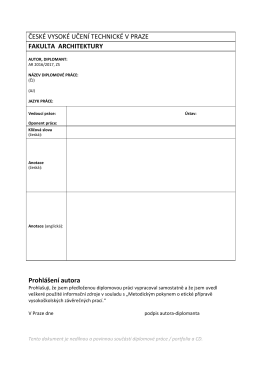 03_DP_prohl&aacute;&scaron;en&iacute; autora - ČVUT v Praze, Fakulta architektury