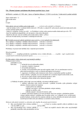 Příloha č. 2/1 – záznam – průzkum trhu