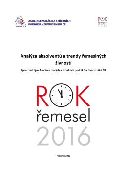 Analýza absolventů a trendy řemeslných živností