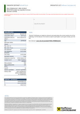 DISKONTNÍ CERTIFIKÁT NOVARTIS AG ISIN