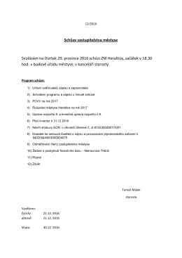 Pozvánka na ZM 12/2016