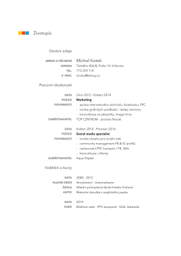 Michal Kotek Životopis