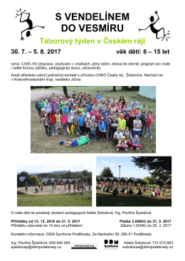 Plakát PT Vendelín 2017