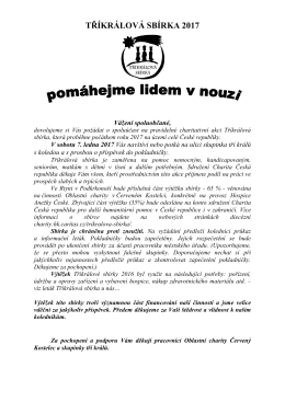 TŘÍKRÁLOVÁ SBÍRKA 2001