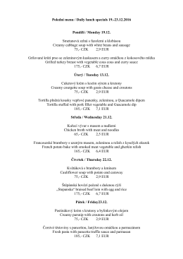 Polední menu / Daily lunch specials 19.