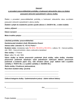 Ž&aacute;dost o pracovněl&eacute;kařskou prohl&iacute;dku PDF