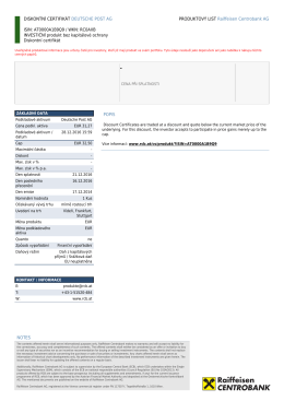DISKONTNÍ CERTIFIKÁT DEUTSCHE POST AG ISIN
