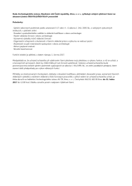 Požadavky - Akademie věd České republiky