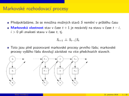 Markovské rozhodovací procesy, zpětnovazebné učení