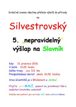 5. „nepravidelný “ výšlap na Slavník