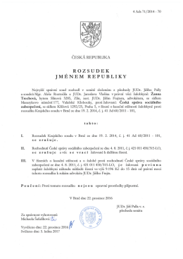 rozsudek jménem republiky