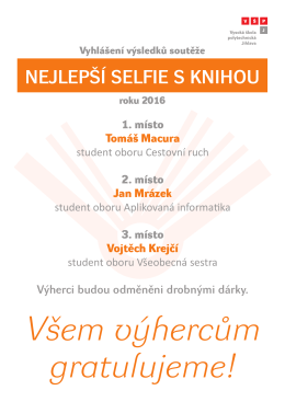NEJLEPŠÍ SELFIE S KNIHOU