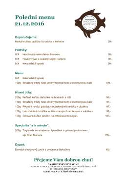 Polední menu 21.12.2016