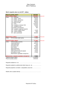 N&aacute;vrh rozpočtu na rok 2017