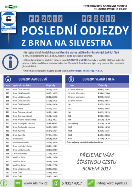 POSLEDN&Iacute; ODJEZDY