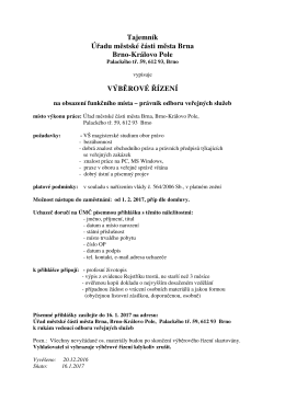 výběrové řízení