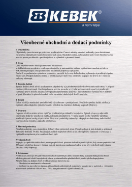 Všeobecné obchodní a dodací podmínky