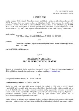 dražebn&iacute; vyhl&aacute;&scaron;ka proti povinn&eacute;