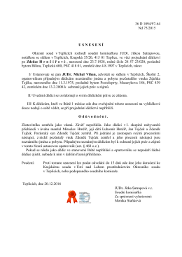 Usnesen&iacute; ve věci projedn&aacute;n&iacute; dědictv&iacute; po Zdeňce Hrnč&iacute;řov&eacute;