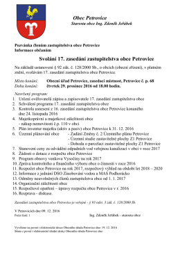 Pozv&aacute;nka ZO - 29.12.2016