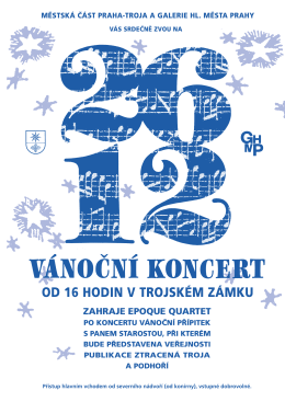 od 16 hodin v trojskéM záMku - Městská část PRAHA