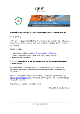 www.ilco.cz/Ostrava PŘEDMĚT: Při nákupu v e