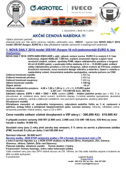 akční cenová nabídka - Iveco a Fiat – nové i ojeté vozy