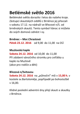 Betl&eacute;msk&eacute; světlo 2016