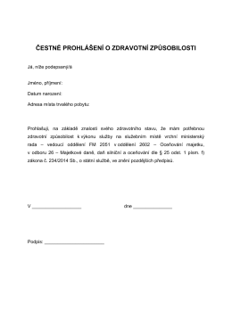 Čestn&eacute; prohl&aacute;&scaron;en&iacute; o zdravotn&iacute; způsobilosti PDF