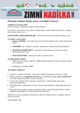 Zimn&iacute; nad&iacute;lka 2017