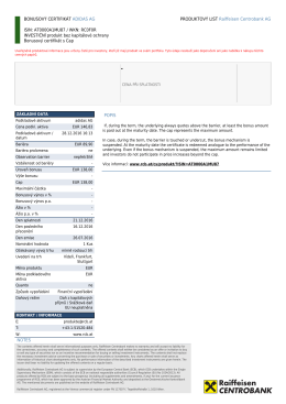 BONUSOV&Yacute; CERTIFIK&Aacute;T ADIDAS AG ISIN: AT0000A1MU87