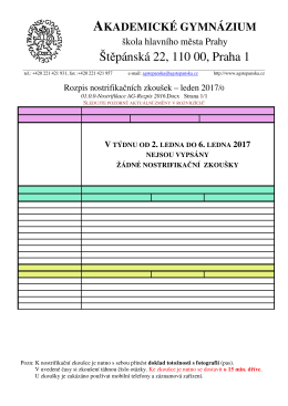 Rozpis 01.0 - AG Štěpánská