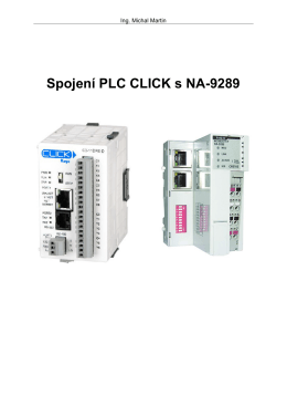 Spojen&iacute; PLC CLICK s NA-9289