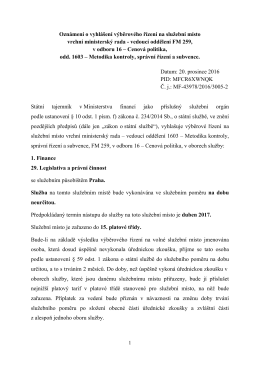 Vrchní ministerský rada – vedoucí oddělení 1603