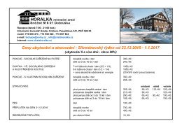 Cen&iacute;k Rekreačn&iacute;ho are&aacute;lu Horalka - Silvestrovsk&yacute;