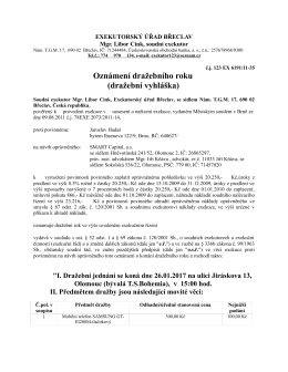 Oznámení dražebního roku (dražební vyhláška)