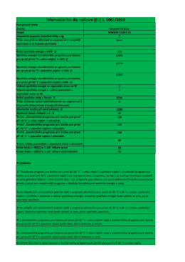 Informačn&iacute; list - DobreElektro.cz