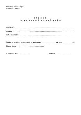 FORMUL\301\330 \236\341dosti o vr\341cen\355 p