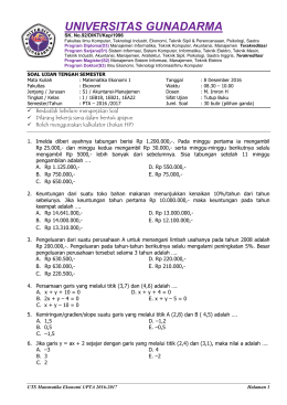 1. Imelda diberi ayahnya tabungan berisi Rp 1.200.000