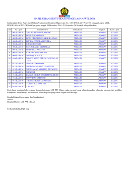 hasil test sertifikasi