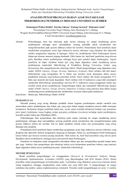 971 analisis pengembangan bahan ajar matakuliah mikrobiologi