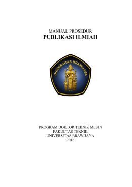 publikasi ilmiah - Teknik Mesin Universitas Brawijaya