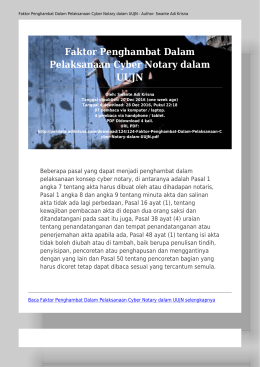 Faktor Penghambat Dalam Pelaksanaan Cyber